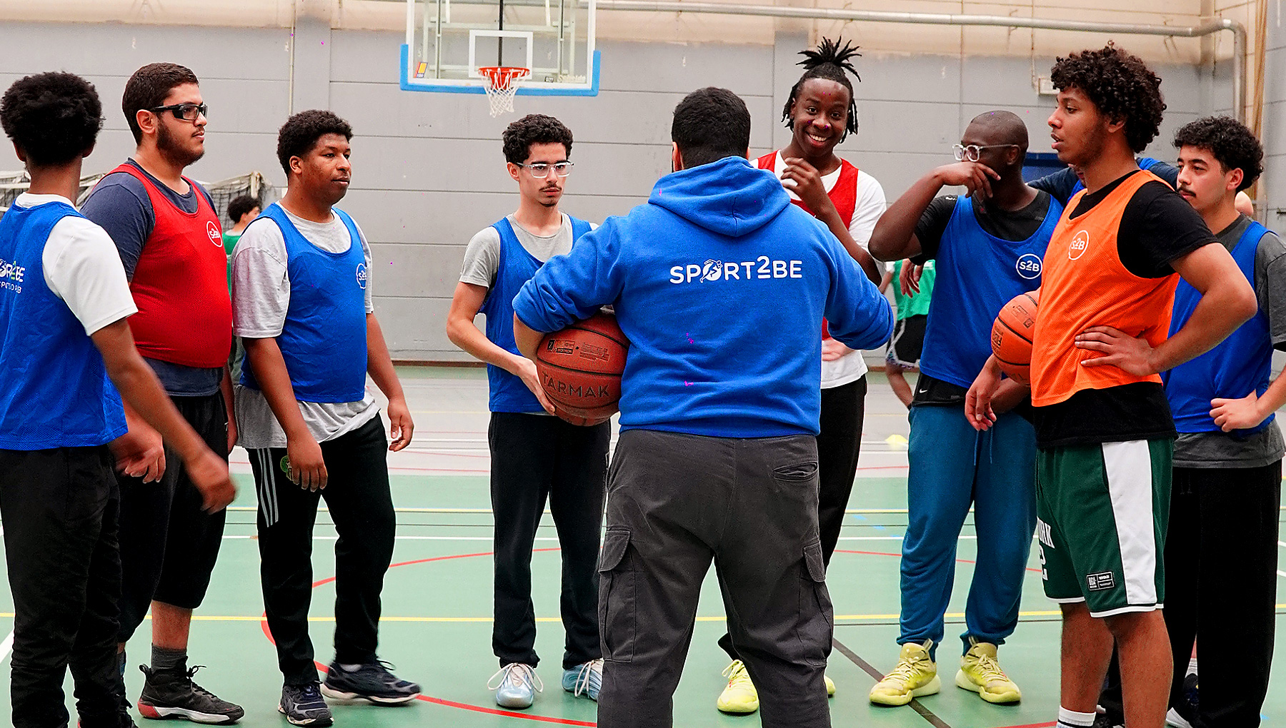 Coach Bilal giving a free basketball training 